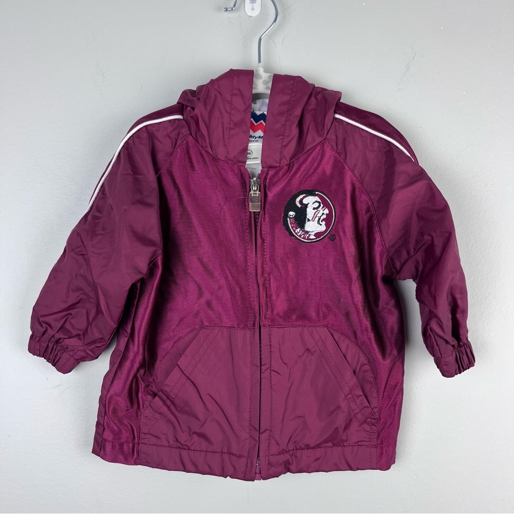 Vintage Florida State Seminole Red Full Zip Up Hooded Jacket Kid’s 12 Months 90s